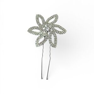Elegant Silver Floral Hair Pin